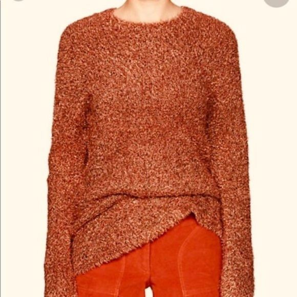 Sies Marjan Sweaters - Sies Marjan Lurex Orange Tinsel Sweater